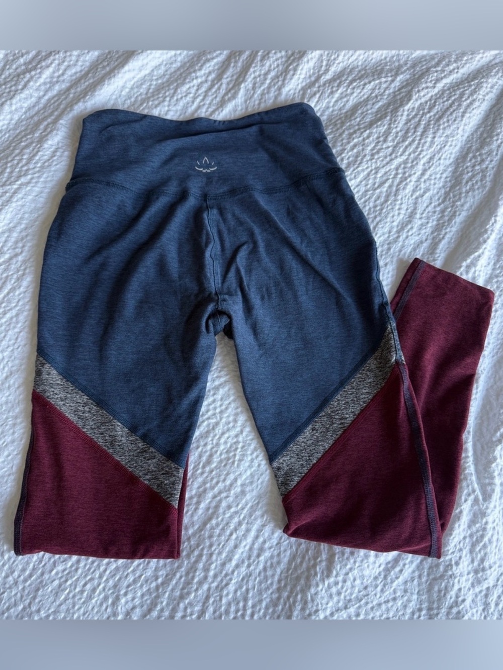 BEYOND YOGA Space Dye Colorblock Navy Leggings